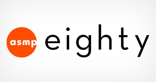 Logo with an orange circle containing the white letters "asmp" next to the word "eighty" in lowercase black text on a white background.